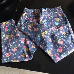 Girls floral jeggings